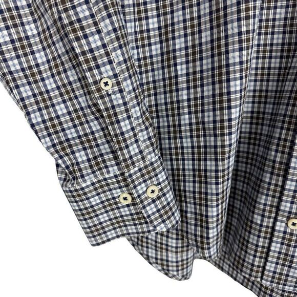 Peter Millar Mens Medium Crown Ease Worth Tartan Sport Shirt - Picture 5 of 10